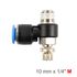 Flow Control Swiv. Elbow Pu 10mm X 1/4' M